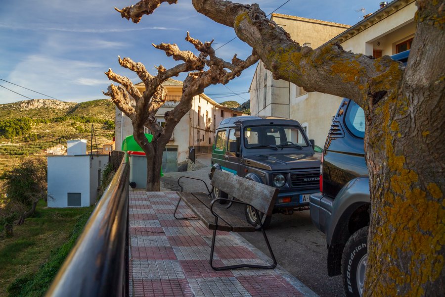 File:Bench by Carrer de San Antoni in Alcoleja, Valencia, Spain, 2020 January.jpg
